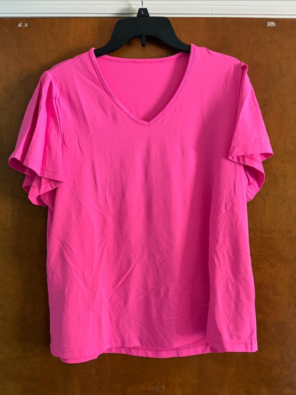 Hot Pink Butterfly Sleeve Top